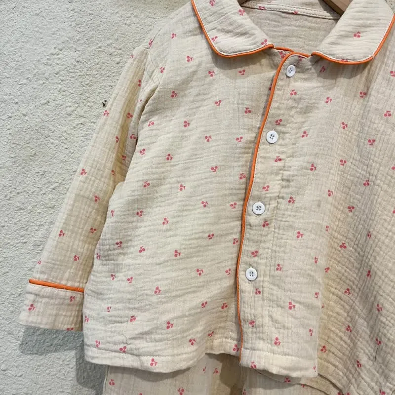 Toddler 2-Piece Cherry Striped Pajamas Set