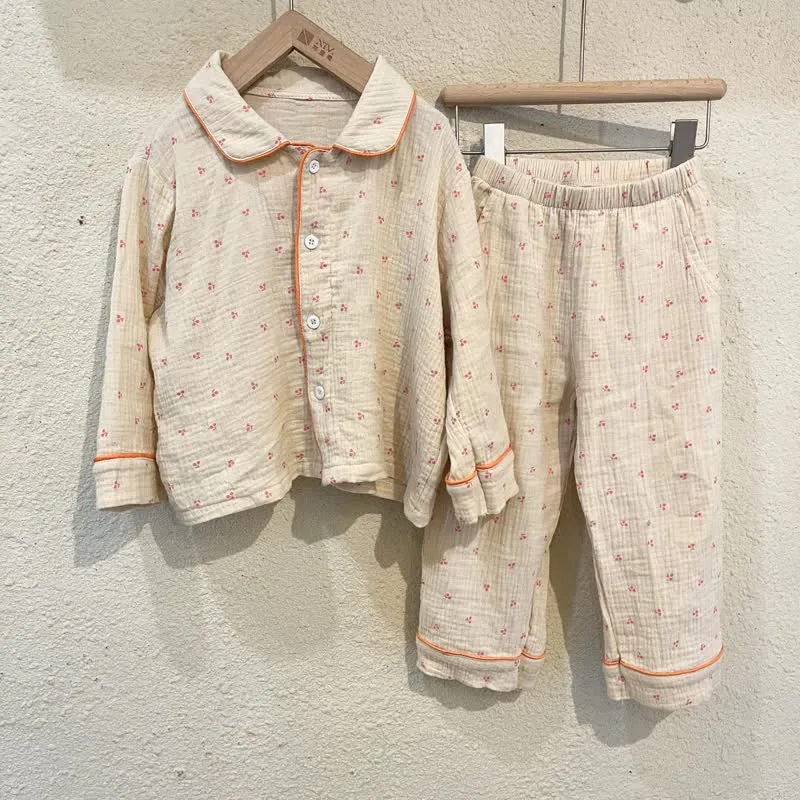 Toddler 2-Piece Cherry Striped Pajamas Set