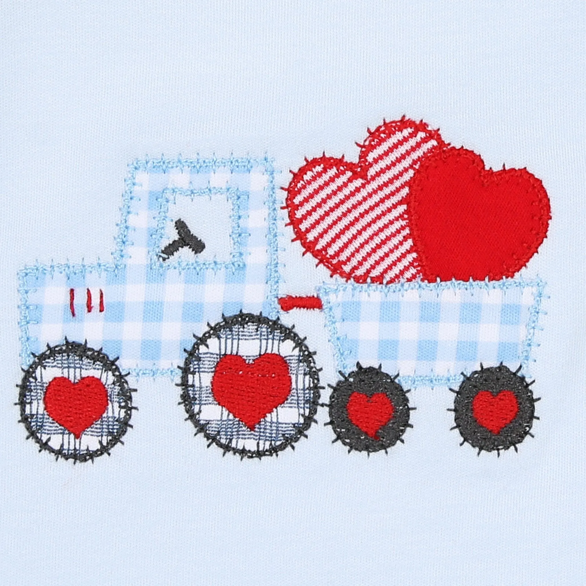 Tractor-Full of Love Applique Long Pajamas