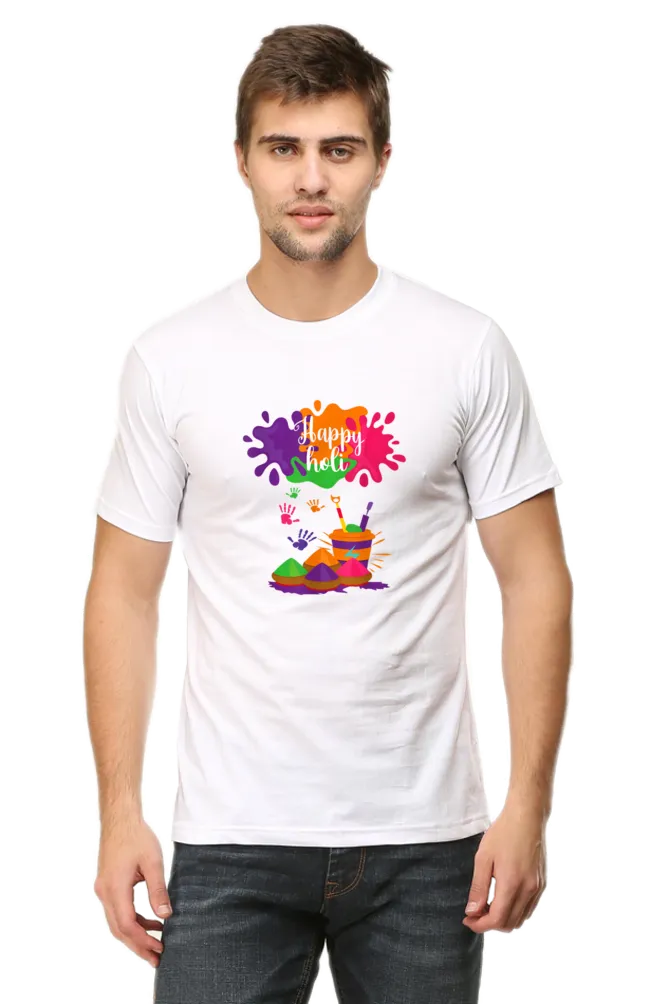 Unisex Half Sleeves T-Shirt - Happy Holi 2