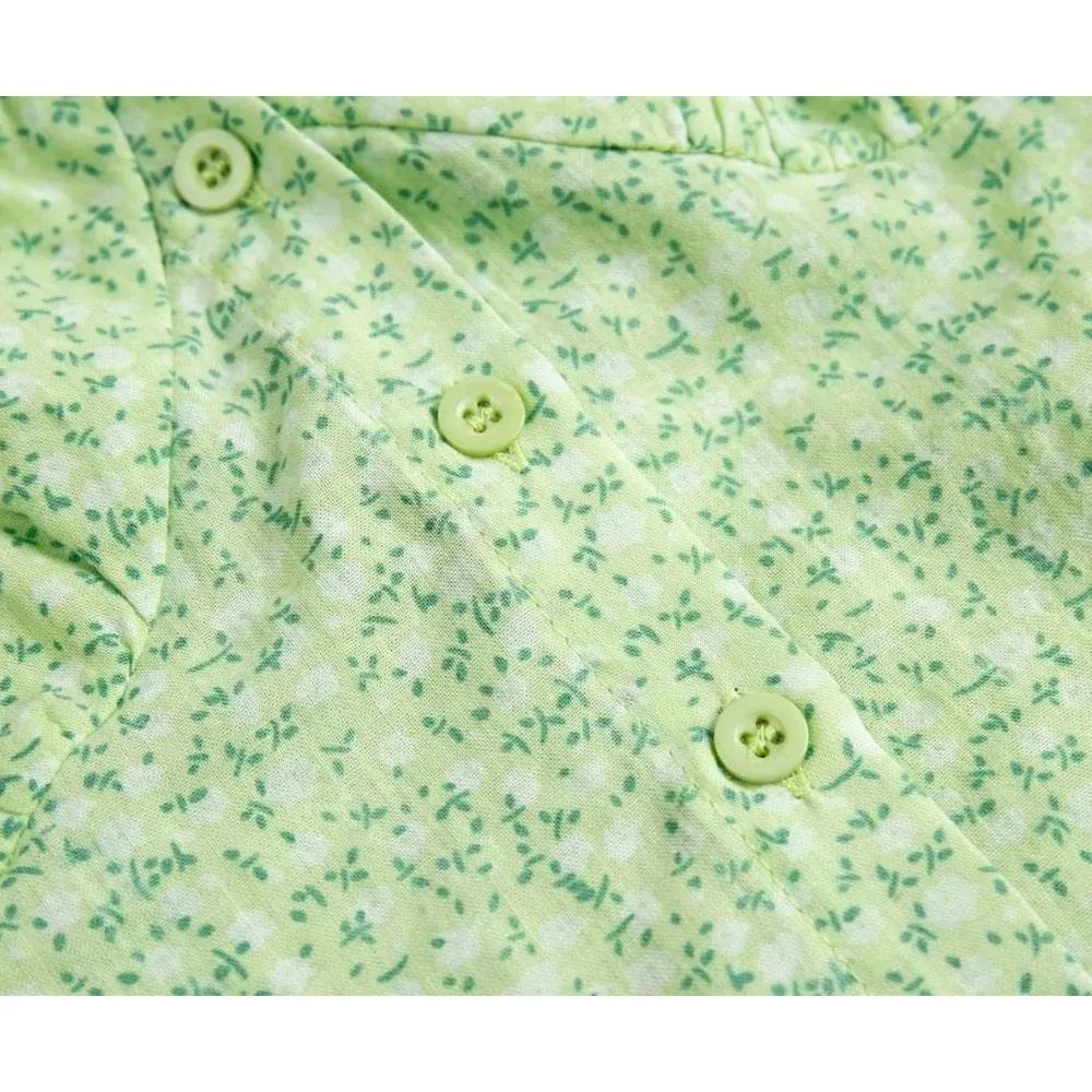 VINTAGE FLORAL BLOUSE TOP