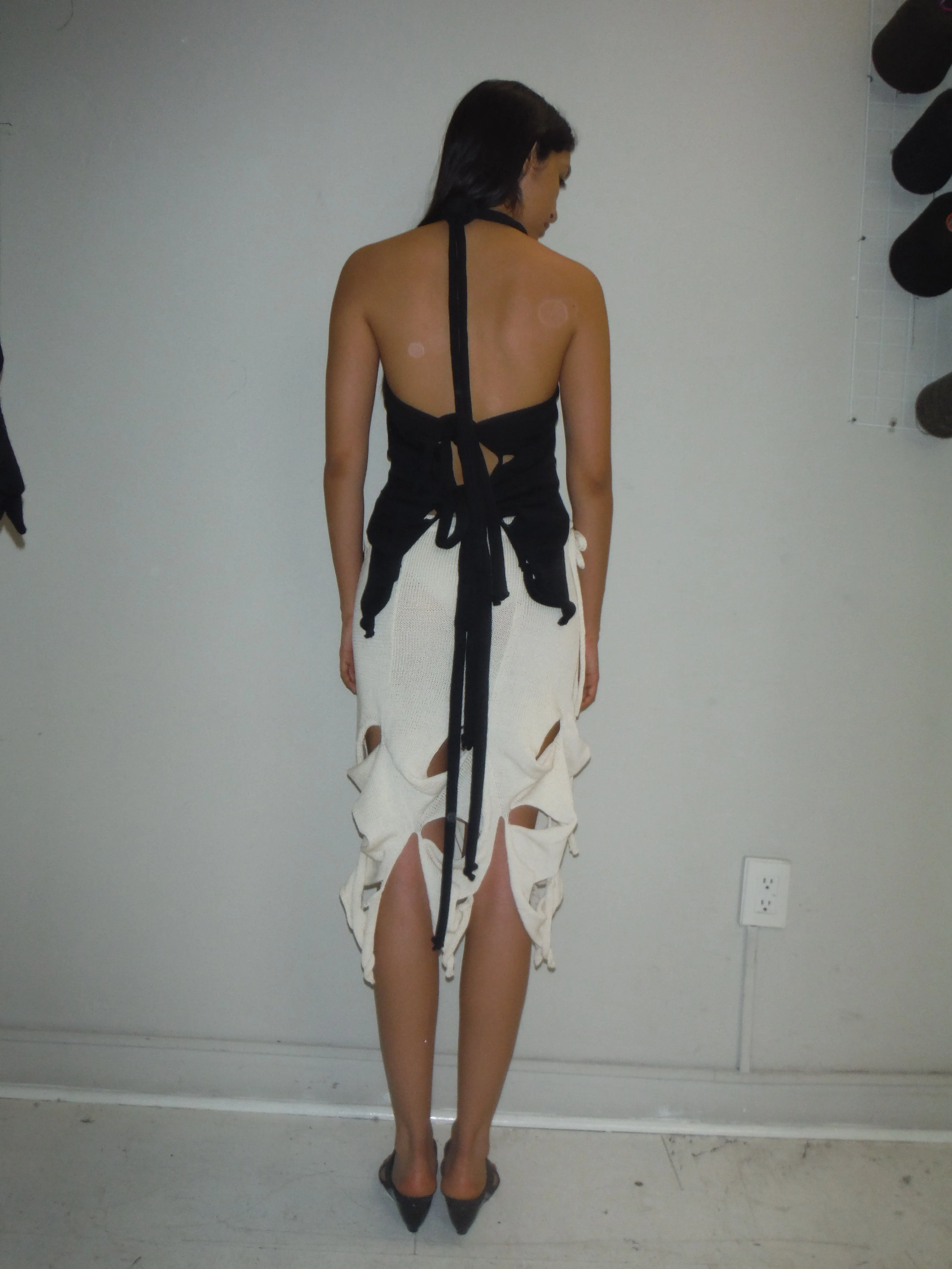 Waterfall Midi Skirt Cream