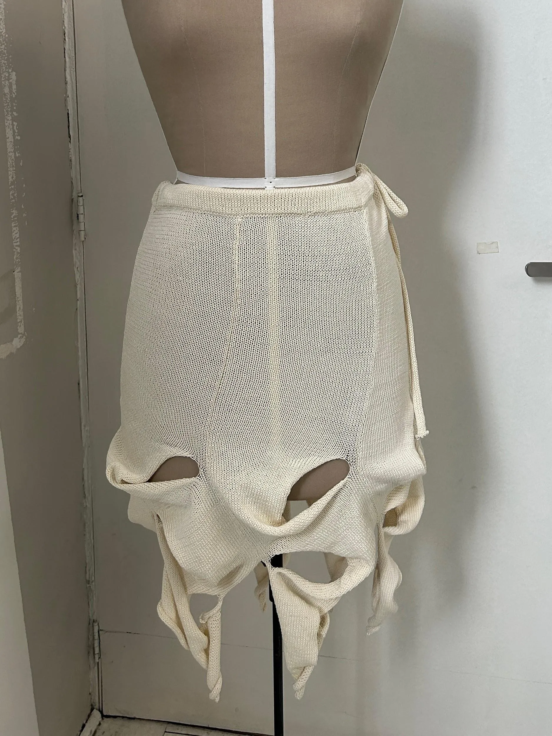 Waterfall Midi Skirt Cream