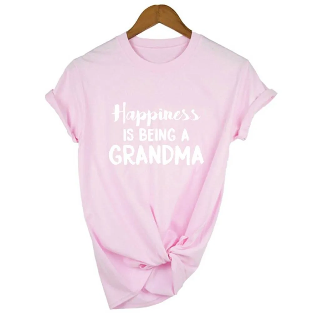 Women Short Sleeve Happiness Is Being A Grandma T-Shirt