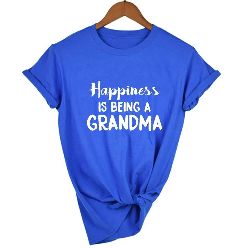 Women Short Sleeve Happiness Is Being A Grandma T-Shirt