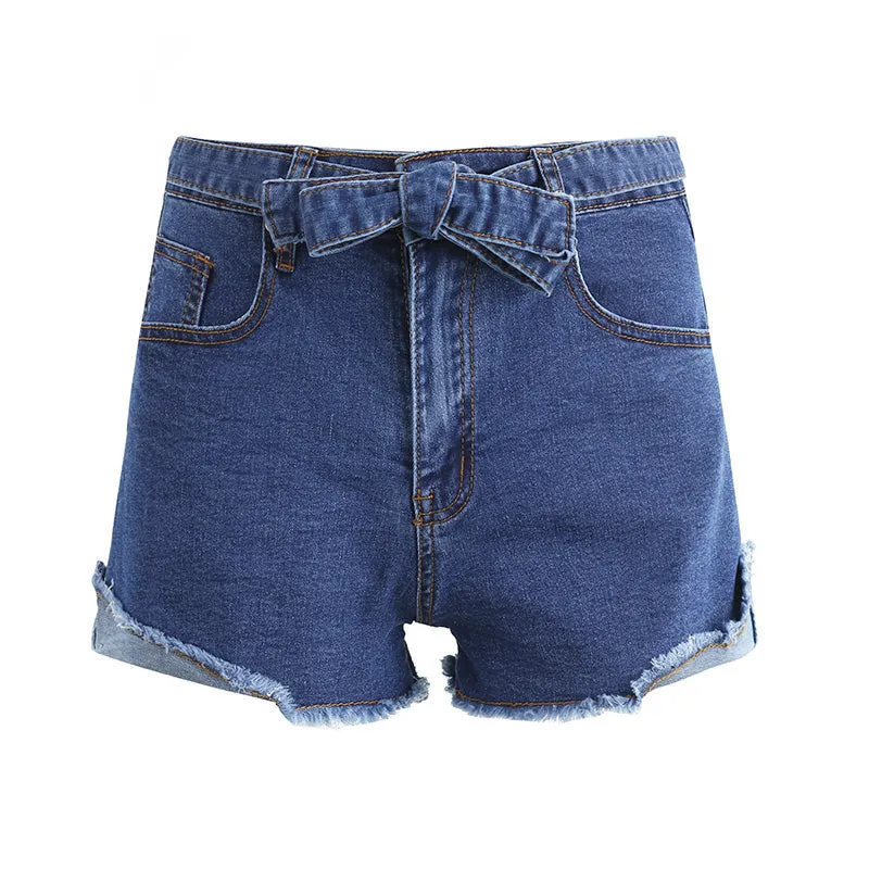 Women's Denim Elastic Shorts