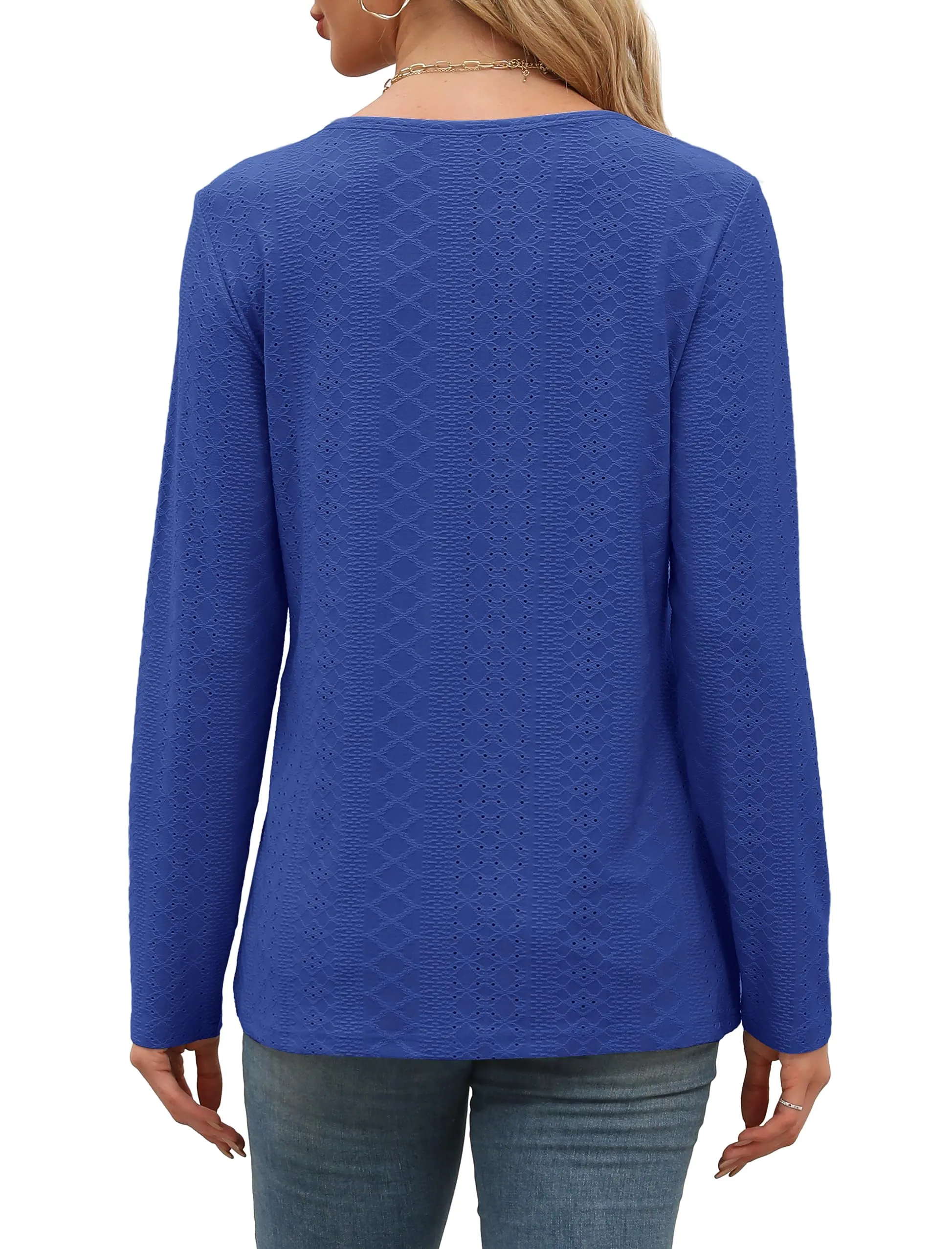 Womens Long Sleeve T Shirts Fashion Tops Comfy Basic Tees Plain Tshirts
