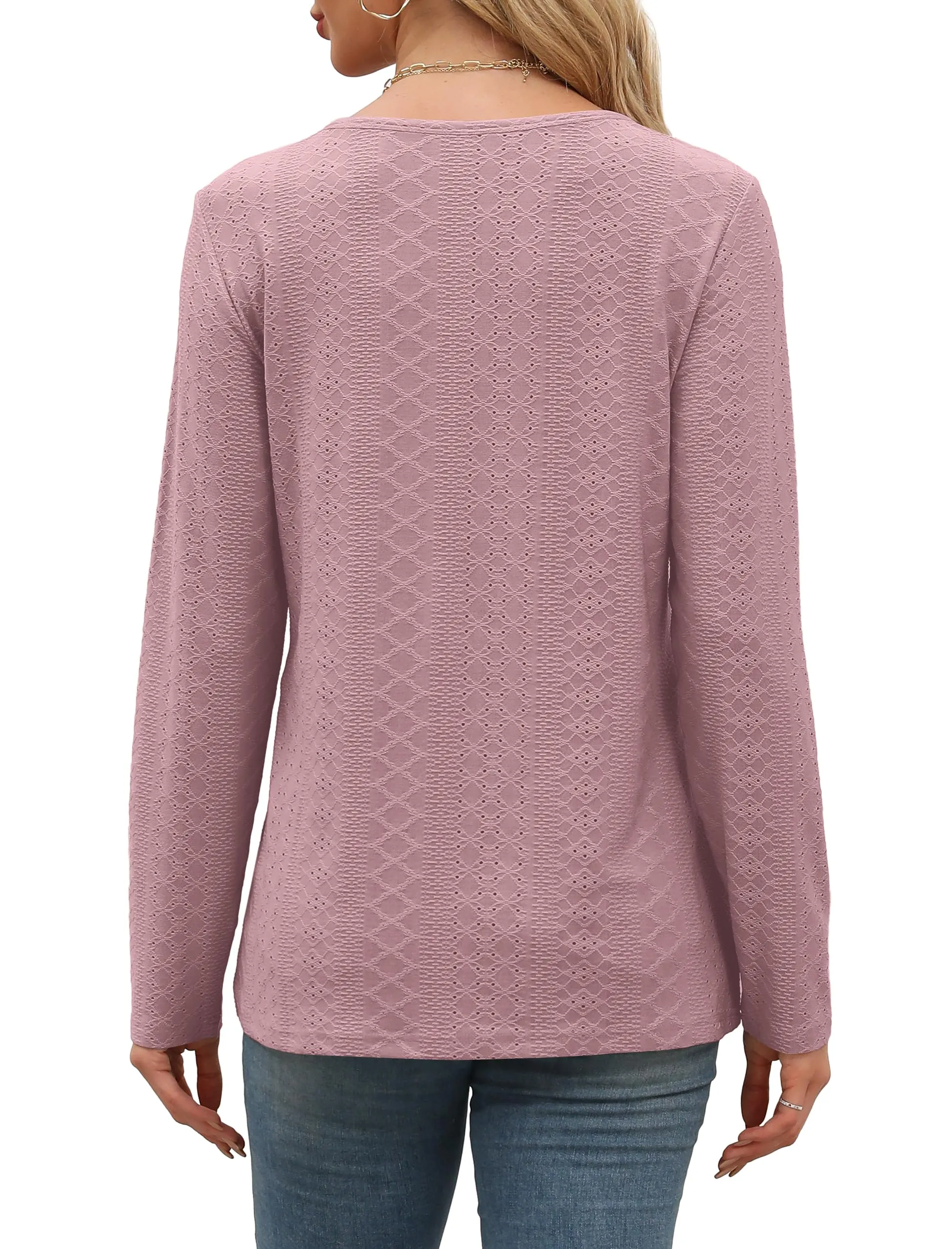 Womens Long Sleeve T Shirts Fashion Tops Comfy Basic Tees Plain Tshirts