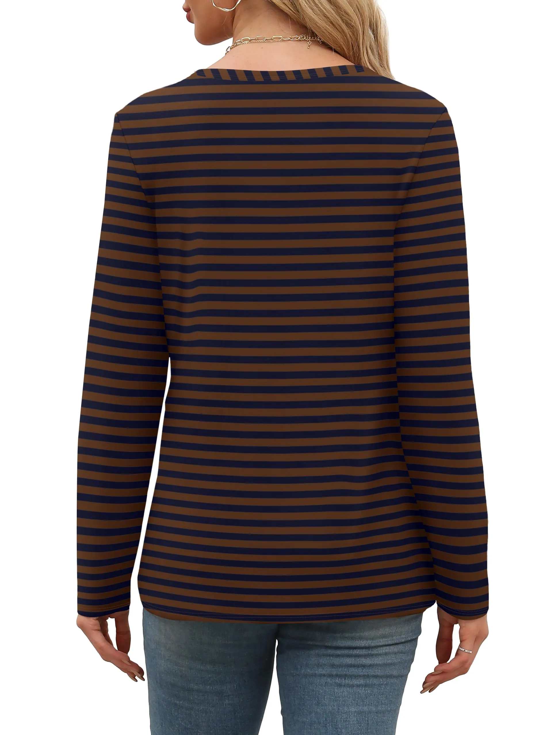 Womens Long Sleeve T Shirts Fashion Tops Comfy Basic Tees Plain Tshirts