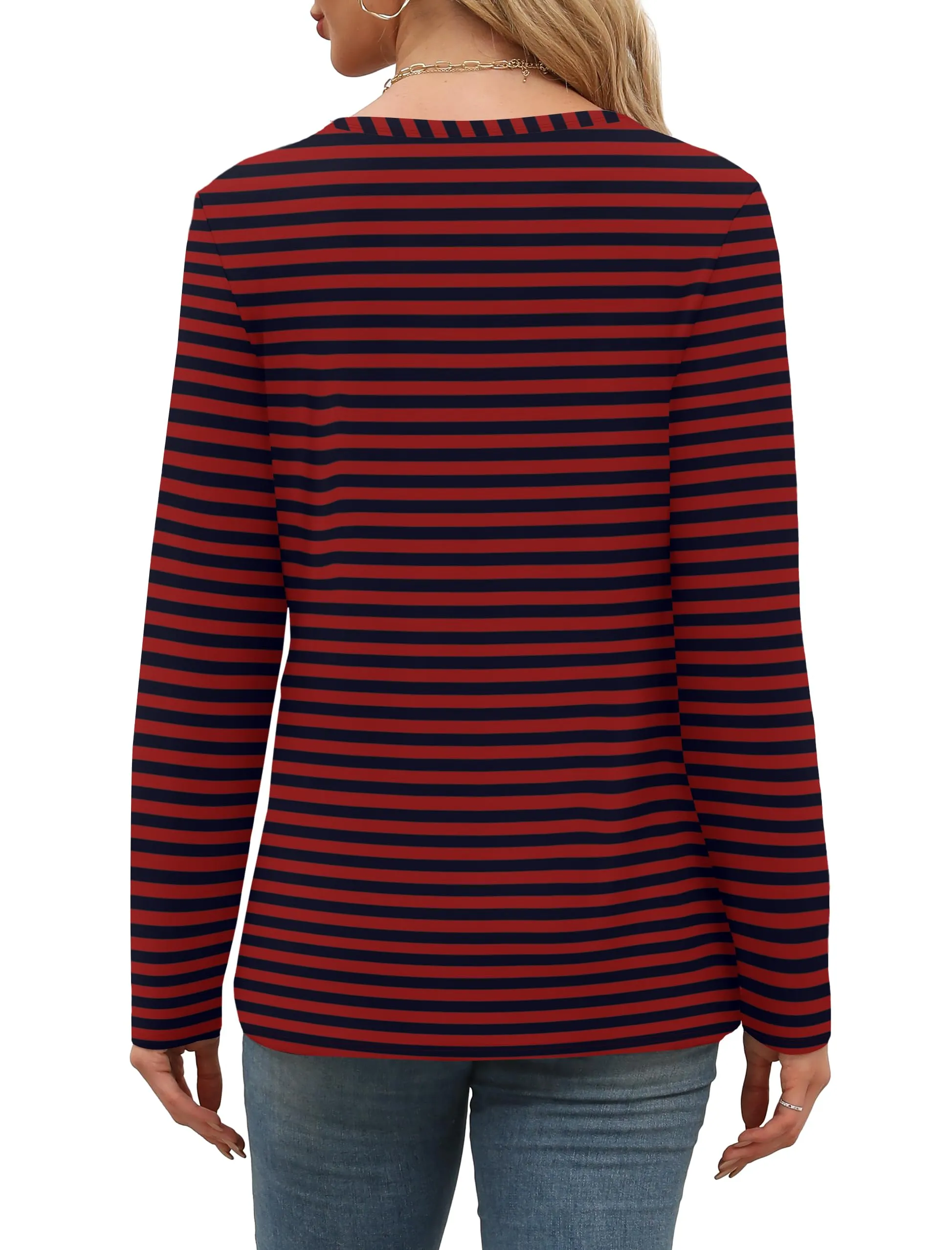 Womens Long Sleeve T Shirts Fashion Tops Comfy Basic Tees Plain Tshirts