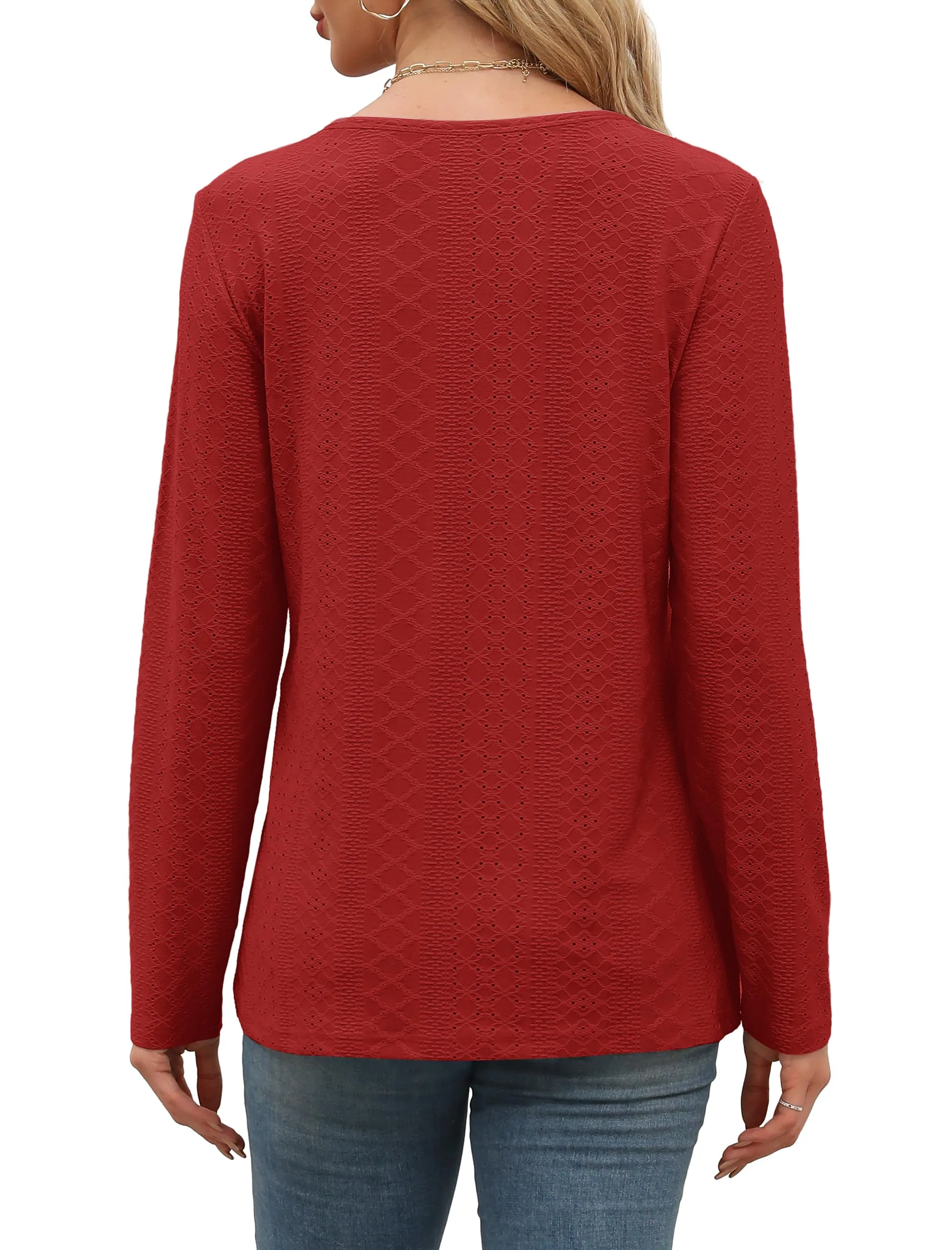 Womens Long Sleeve T Shirts Fashion Tops Comfy Basic Tees Plain Tshirts