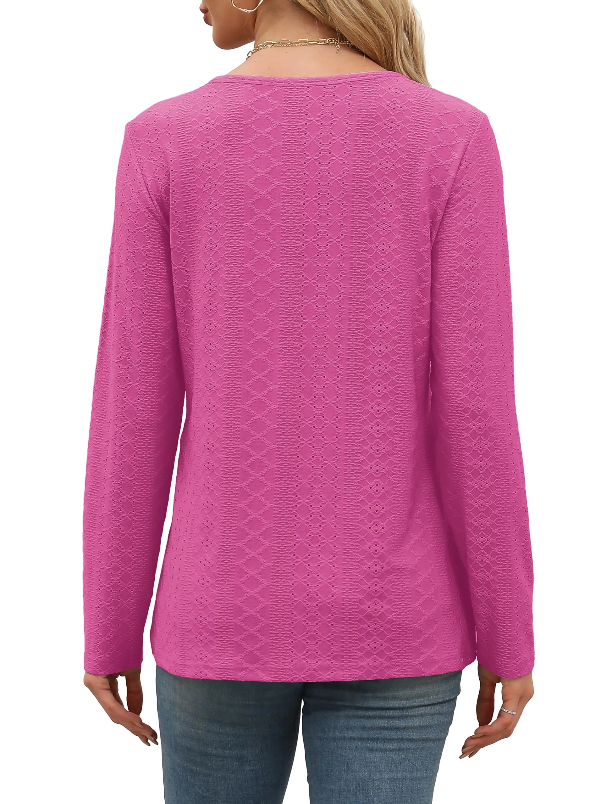 Womens Long Sleeve T Shirts Fashion Tops Comfy Basic Tees Plain Tshirts