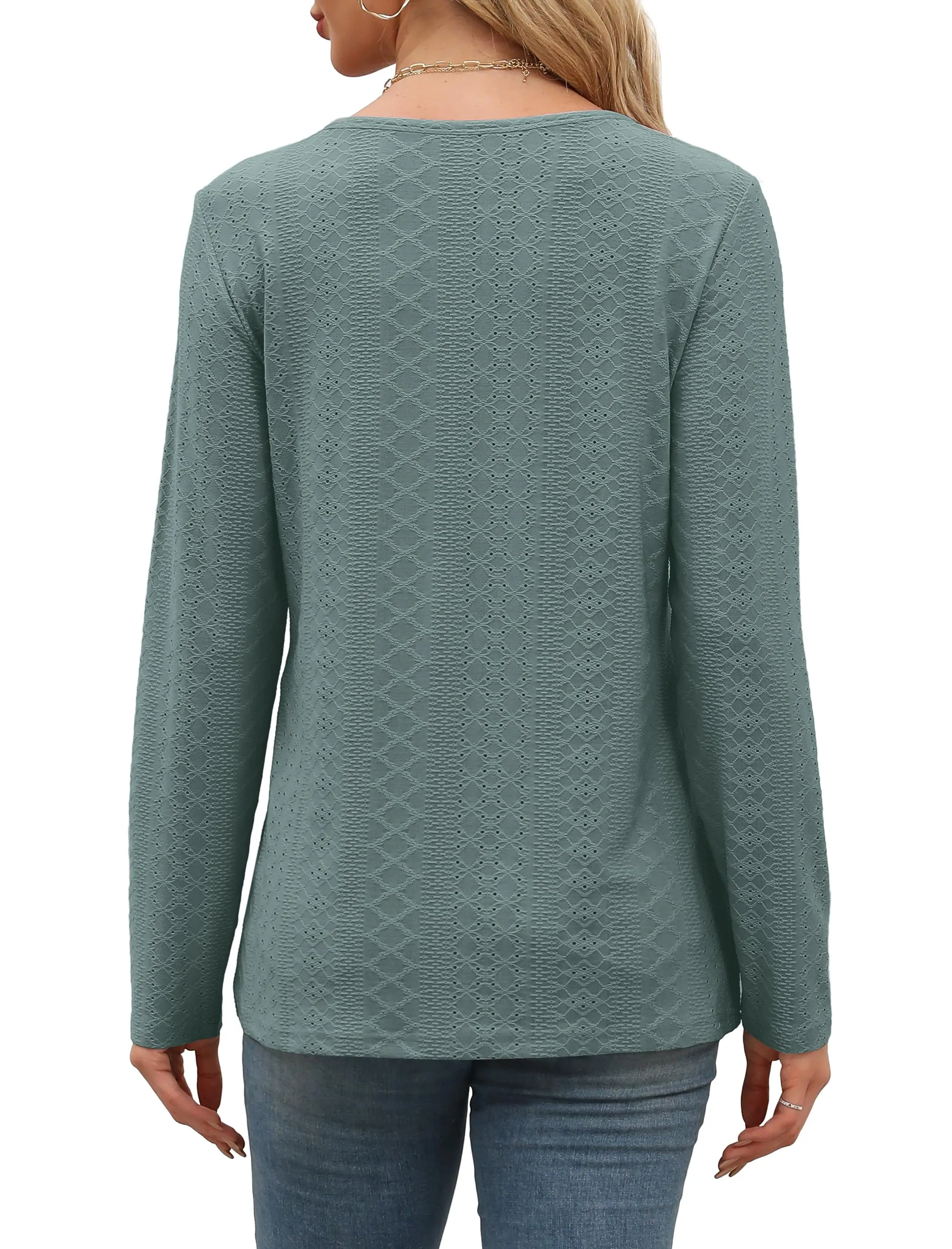 Womens Long Sleeve T Shirts Fashion Tops Comfy Basic Tees Plain Tshirts