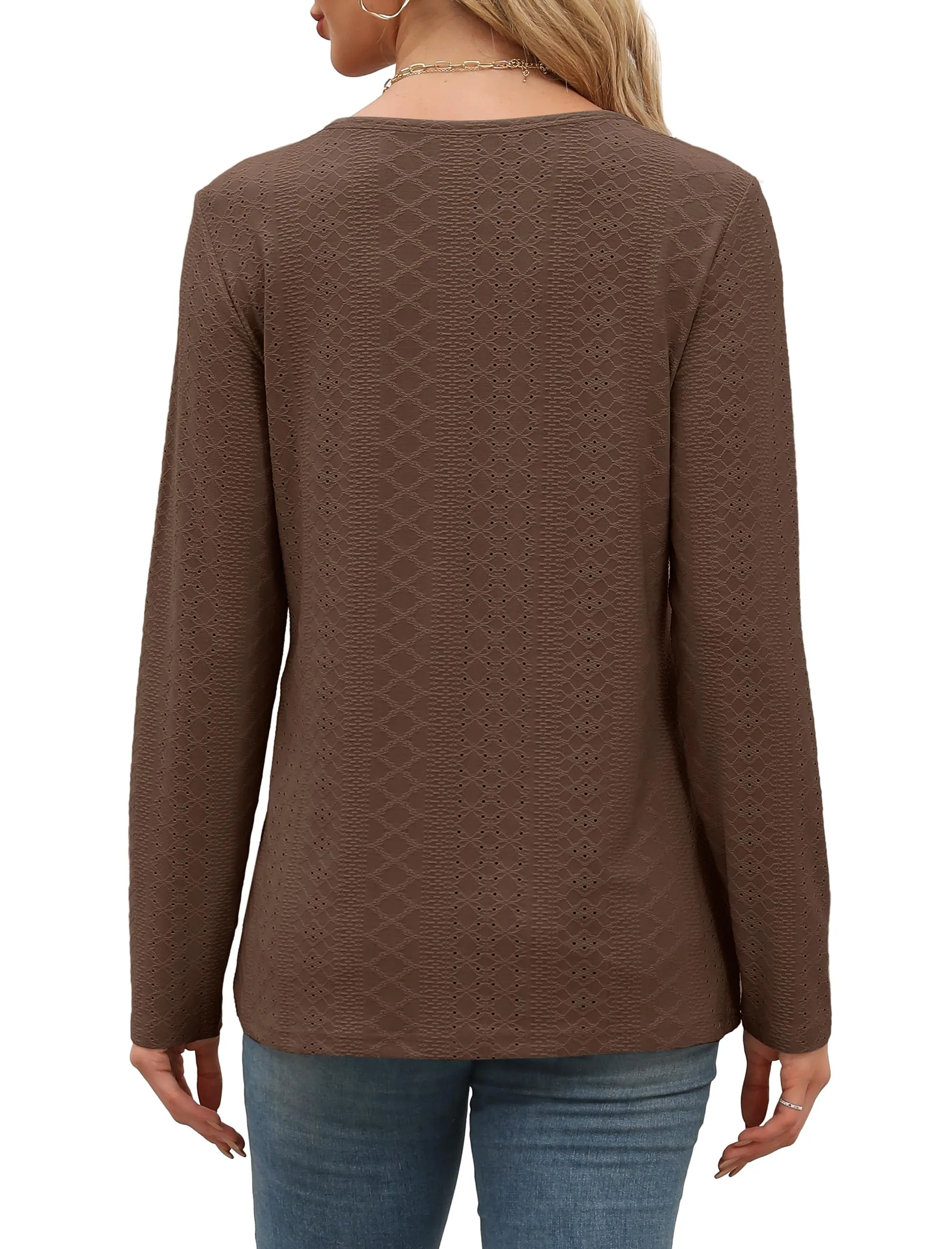 Womens Long Sleeve T Shirts Fashion Tops Comfy Basic Tees Plain Tshirts