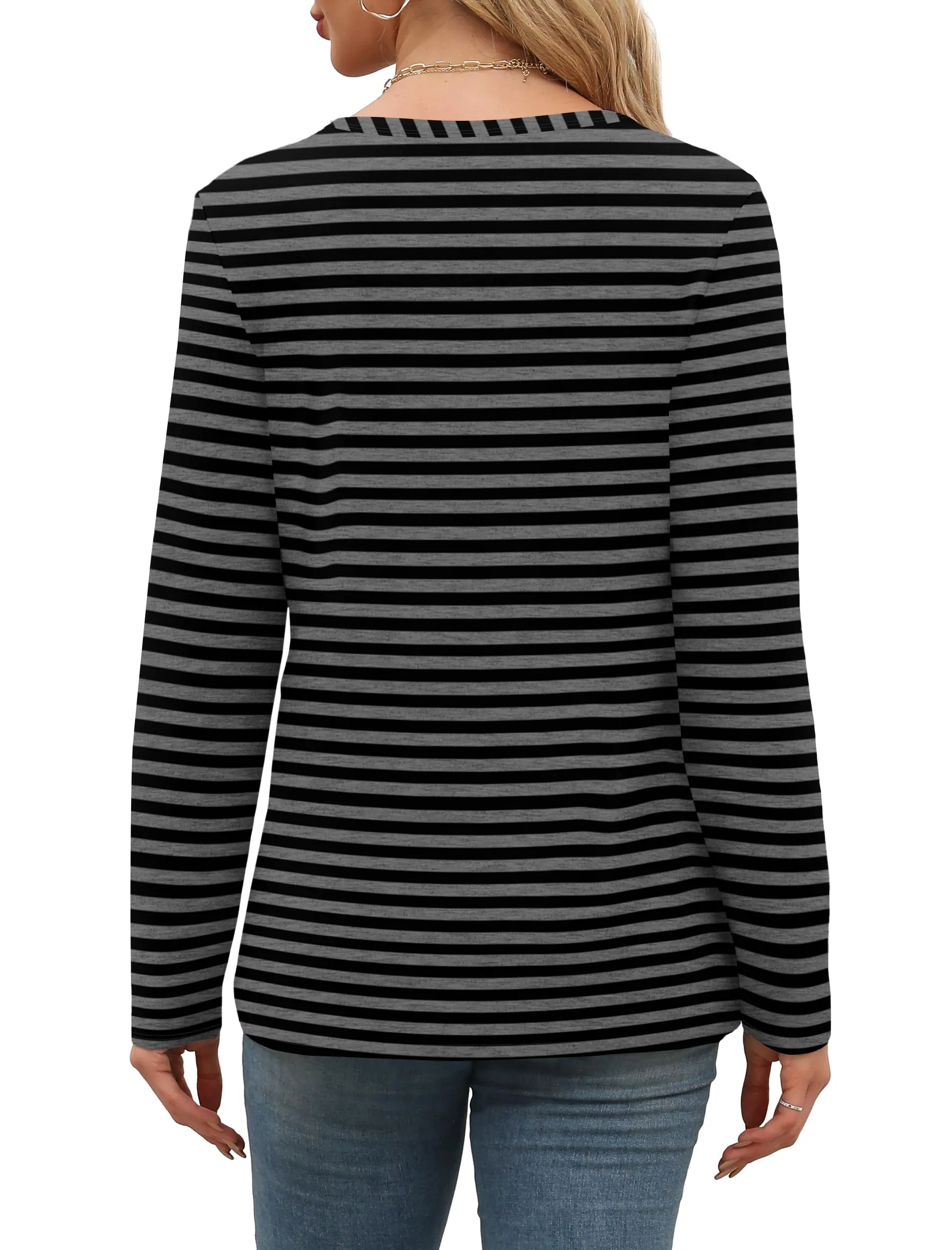 Womens Long Sleeve T Shirts Fashion Tops Comfy Basic Tees Plain Tshirts