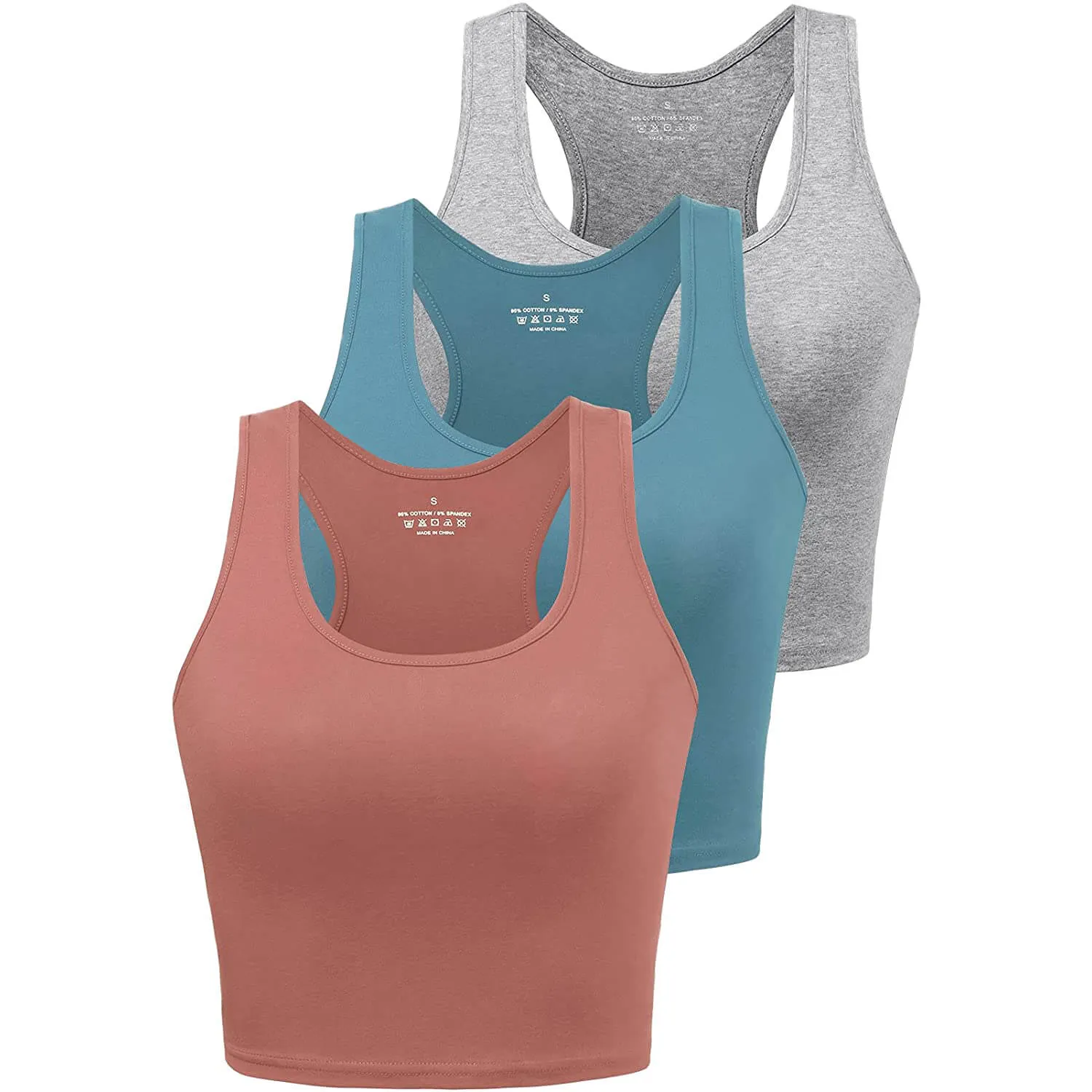 Women's Sports Crop Tank Tops Sleeveless Shirts 03