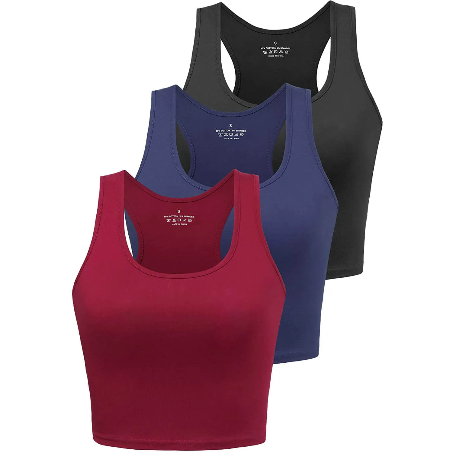 Women's Sports Crop Tank Tops Sleeveless Shirts 03