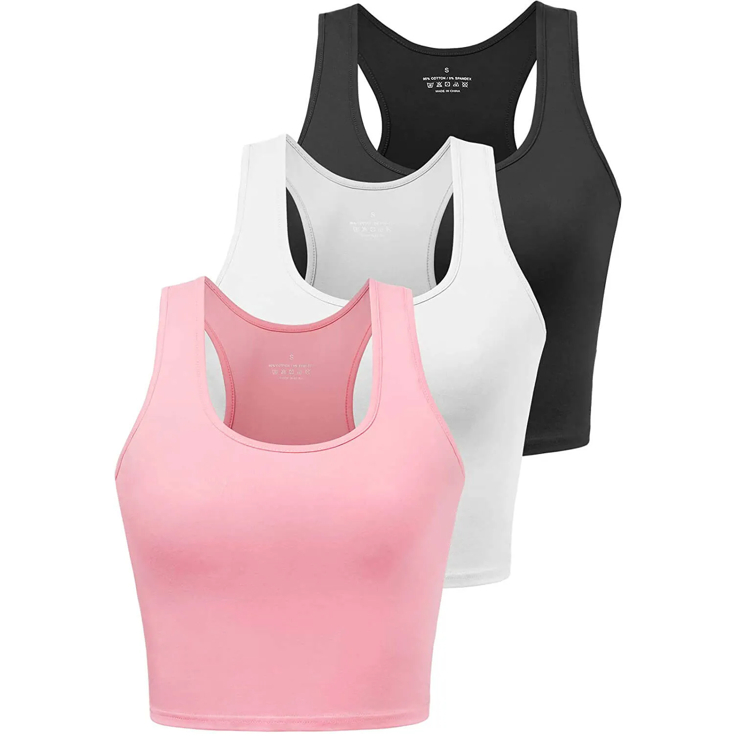 Women's Sports Crop Tank Tops Sleeveless Shirts 03