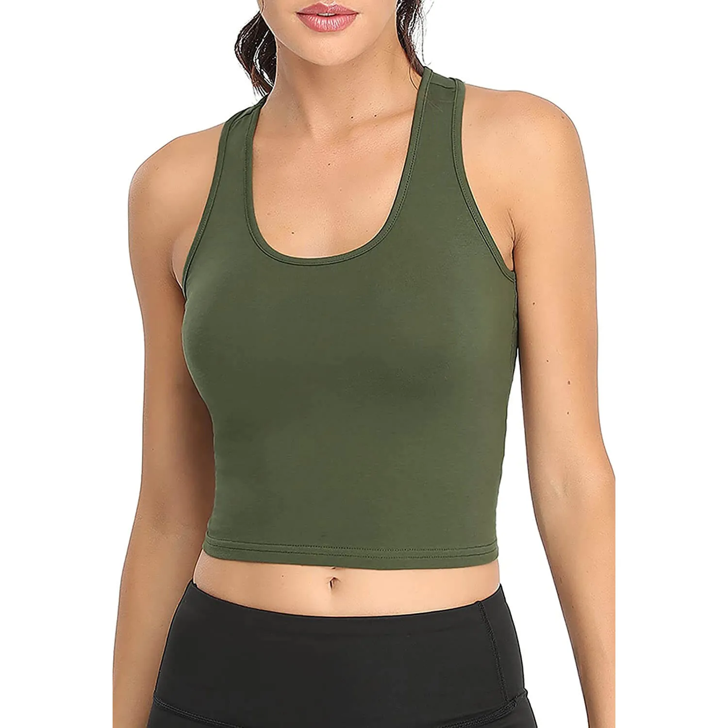 Women's Sports Crop Tank Tops Sleeveless Shirts 03