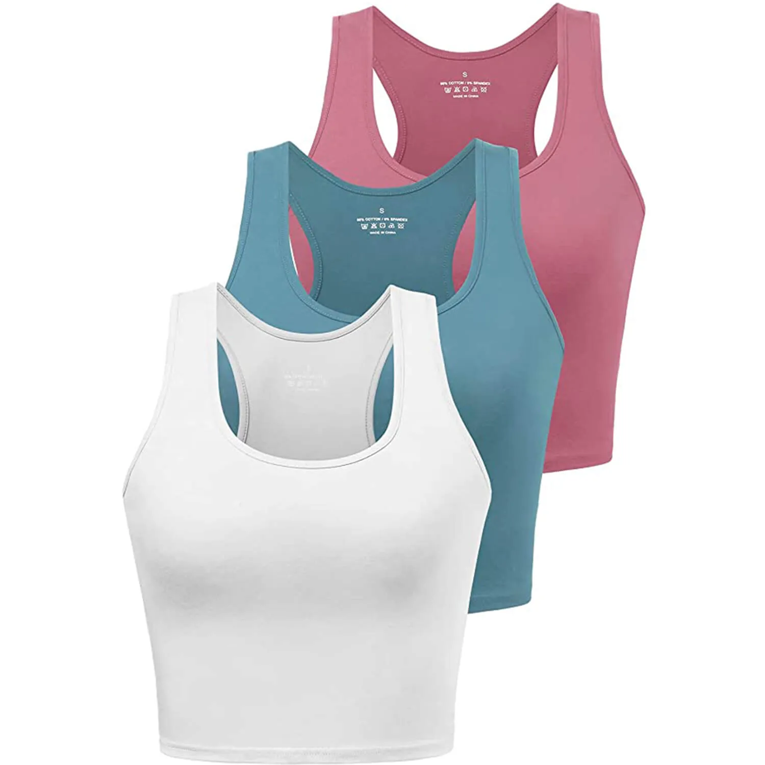 Women's Sports Crop Tank Tops Sleeveless Shirts 03