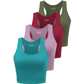 Women's Sports Crop Tank Tops Sleeveless Shirts 03