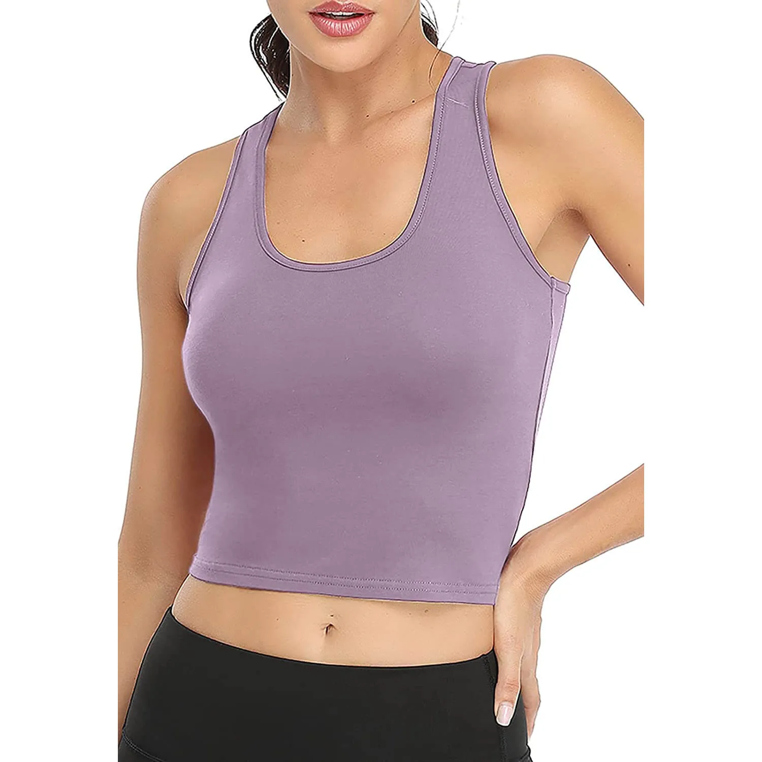 Women's Sports Crop Tank Tops Sleeveless Shirts 03