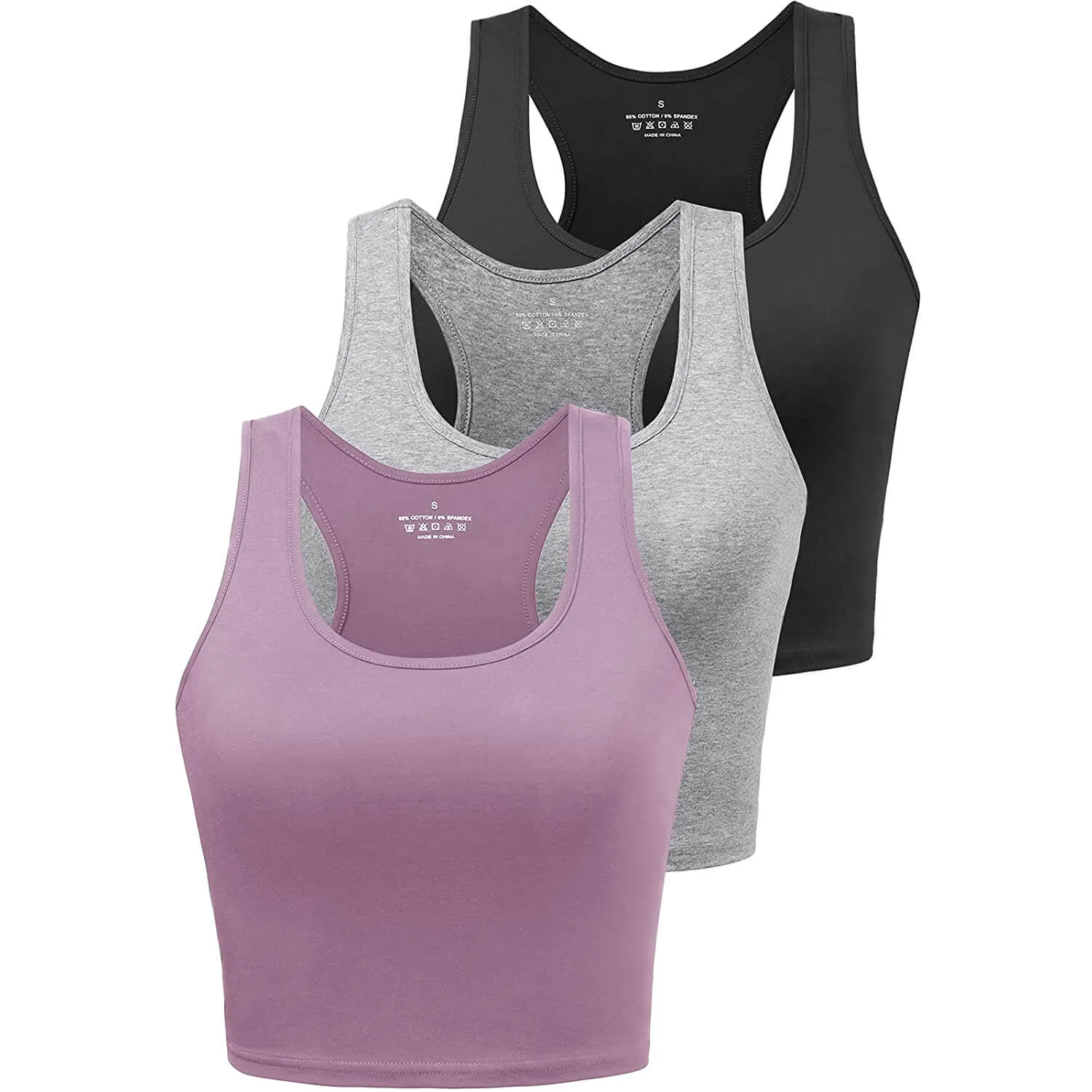 Women's Sports Crop Tank Tops Sleeveless Shirts 03