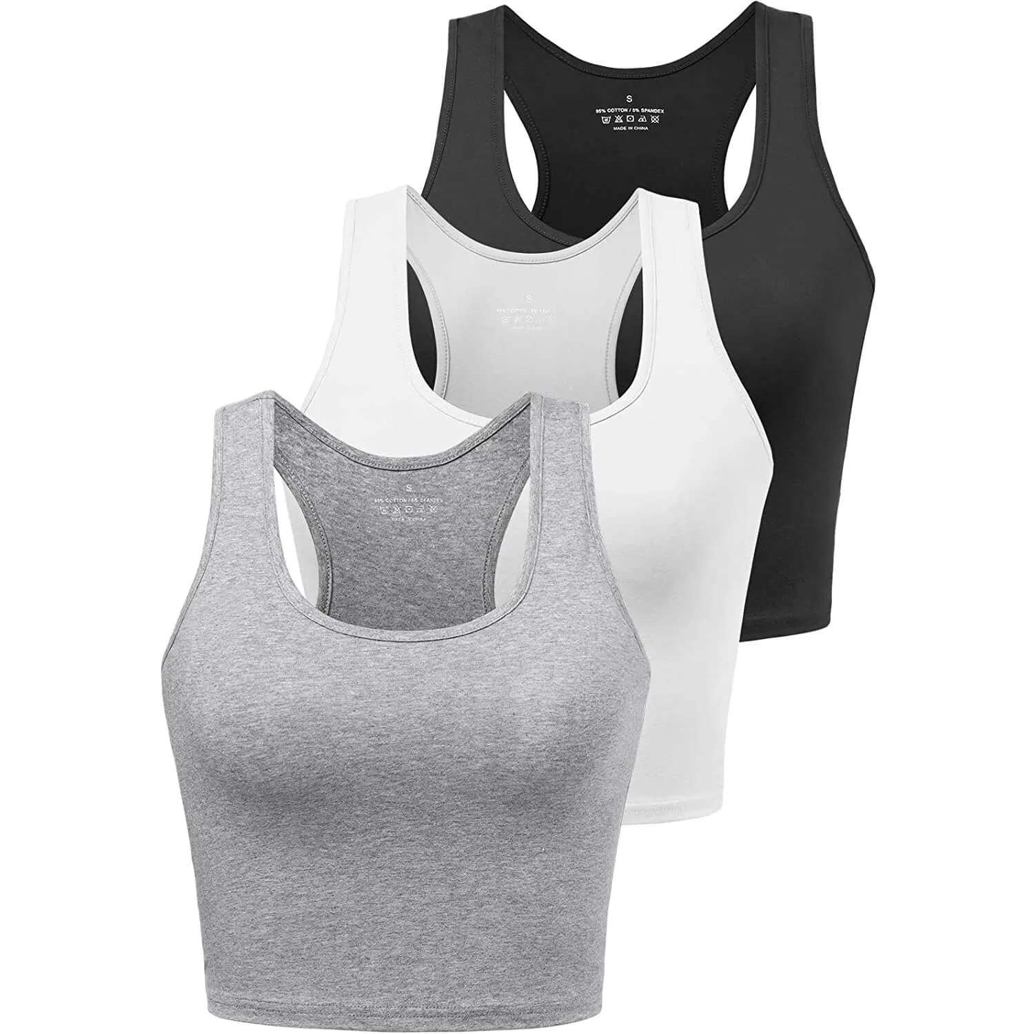 Women's Sports Crop Tank Tops Sleeveless Shirts 03