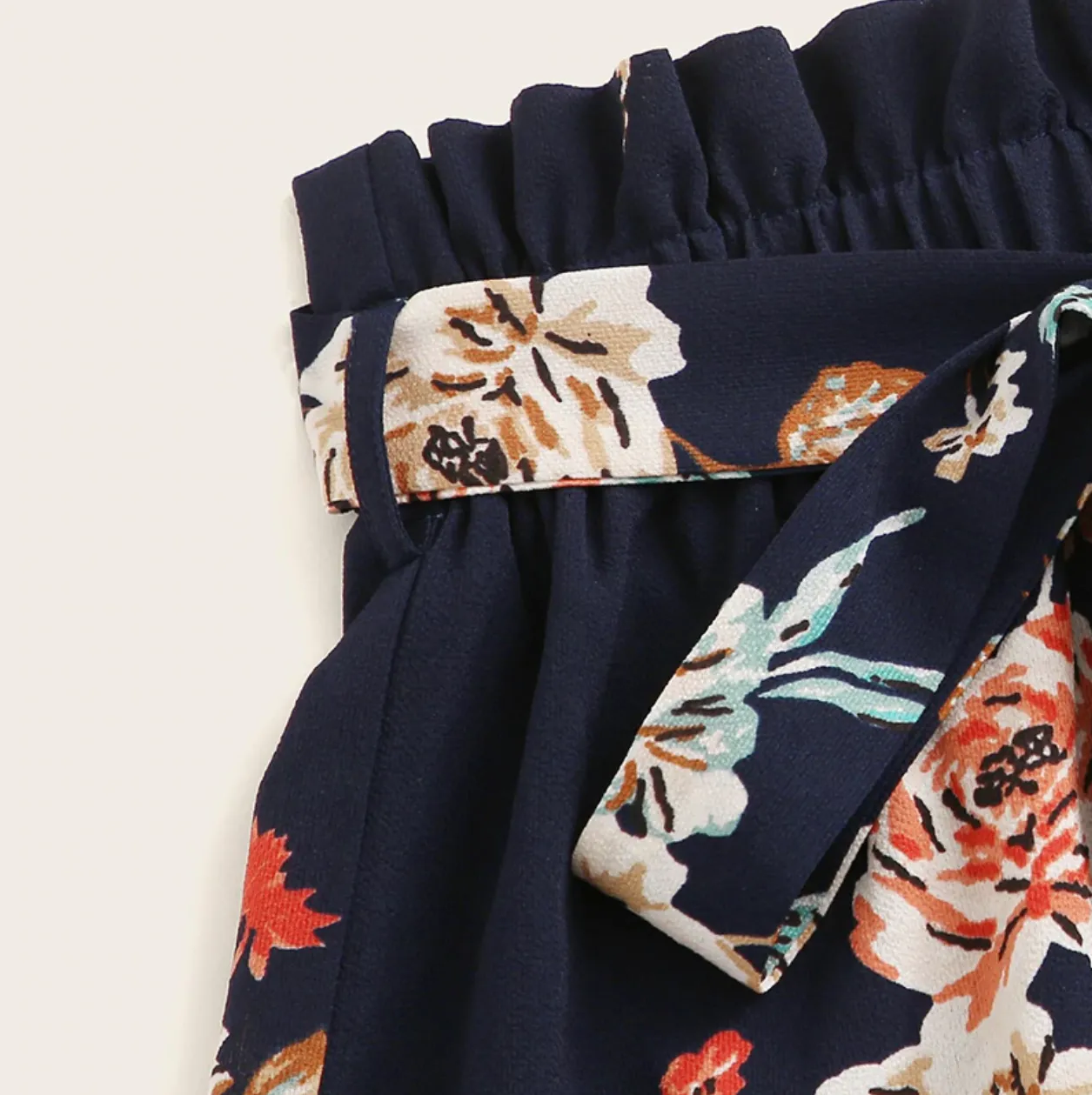 Women's Summer Floral High-Waist Shorts