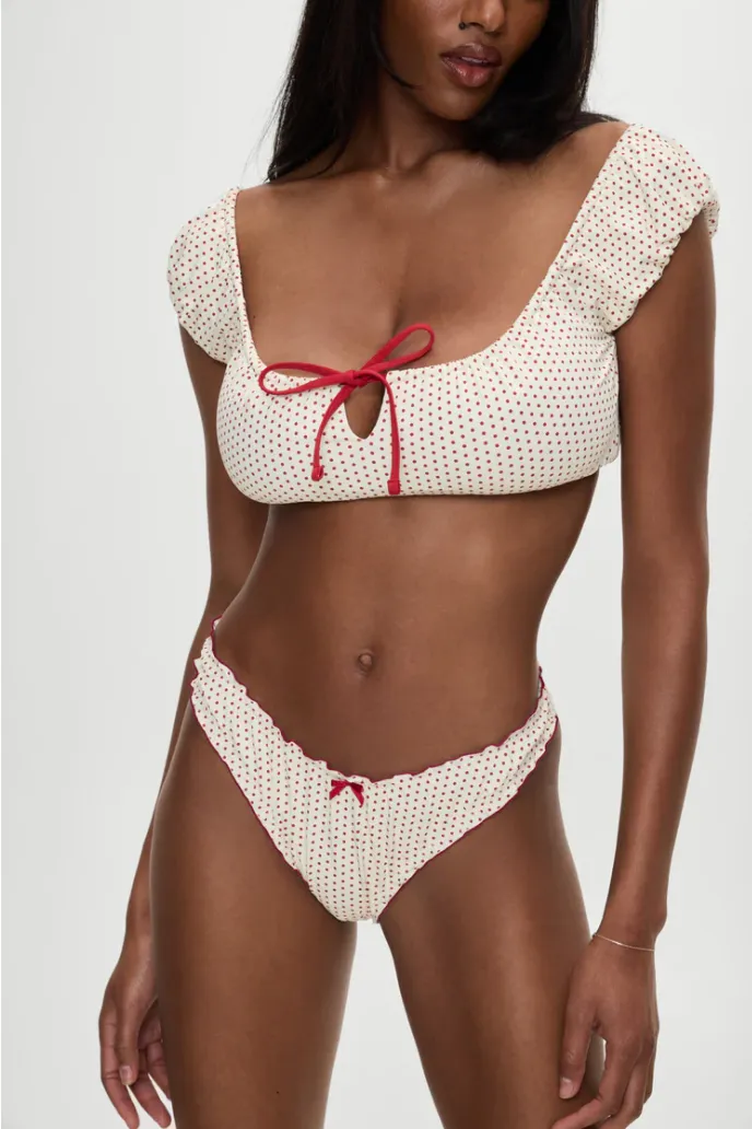 x BELLA HADID Dalton Micro Bottom Strawberry Polka Dot